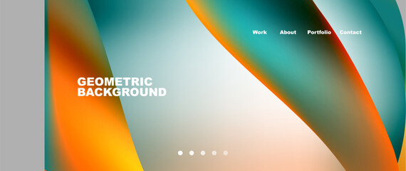 A colorful geometric background with gradients of orange and electric blue hues, creating a vibrant and modern atmosphere. Perfect for a laptop wallpaper or futuristic font design