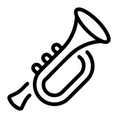 trumpet Line Icon © Barudak Lier