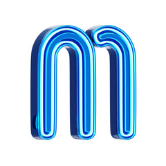M Letter 3D Shape Neo Futurist Text