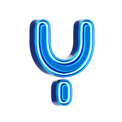 Y Letter 3D Shape Neo Futurist Text