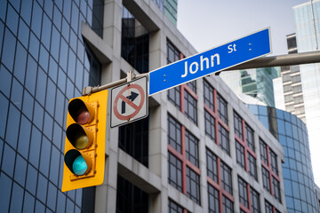 John Street sign in downtown Toronto.