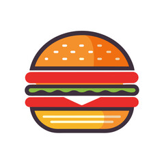 Logo burger with a minimalist depiction of grill marks