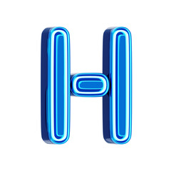 H Letter 3D Shape Neo Futurist Text