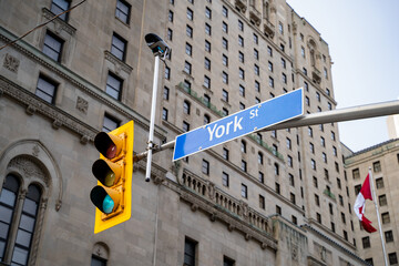 York Street sign in downtown Toronto.