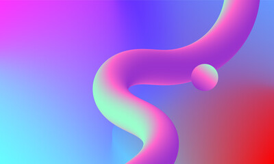 Gradient mesh and swirl 3d fluid abstrack background