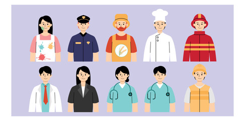 People Professions Vector Illustration