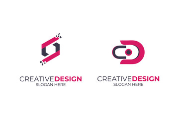 Free vector set of company logo design ideas vector
