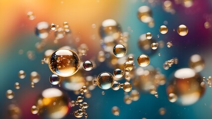 bubbles on an abstract background