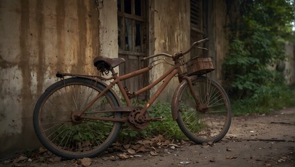 Abandoned by the roadside, a rusty bicycle holds the key to a nostalgic journey back in time ai_generated