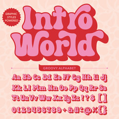 Intro World Retro Vintage Display bold Font alphabet