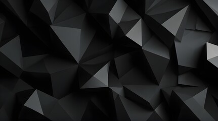 Abstract dark background Geometric shapes black and .Generative AI