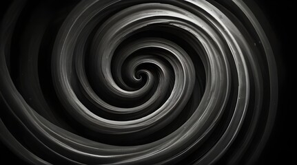 Abstract spiral isolated black and white .Generative AI