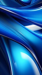 Sapphire fluidity, 3D abstract for innovative tech backgrounds