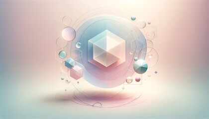 A peaceful design featuring a harmonious blend of geometric shapes.