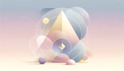 A calming design featuring a harmonious blend of geometric shapes.