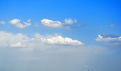 blue sky background with clouds, Beautiful white cloud on blue sky background, cloud closeup