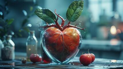 3D rendering image illustrating educational resources and materials designed to raise awareness about heart disease prevention, risk factors, and treatment options - Powered by Adobe