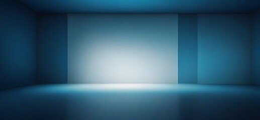 Blue navy color studio background. Space for selling products on the website