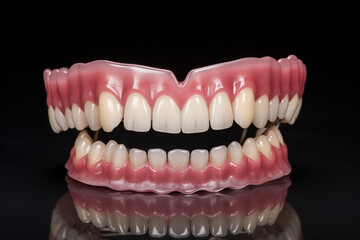 Dental Practice PartnershipsDental Prosthesis: Close-up of removable dental prostheses like dentures or partials, customized to fit a patient's mouth comfortably.