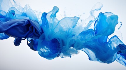 Abstract splash, cobalt blue, ink drop spread, ocean depth concept