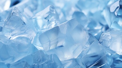 Abstract frost, ice blue, crystal sparkle, winter wonderland