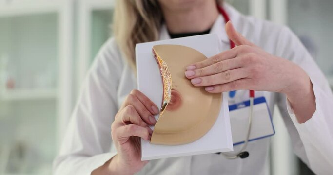 Woman is diagnosed with breast cancer at hospital