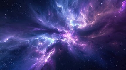 Abstract cosmic texture with vibrant blue and purple hues