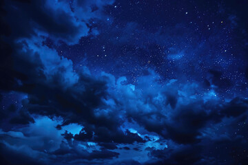 Deep indigo night sky inspiring awe