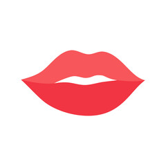  Lip icon on white background.