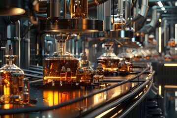 Perfume factory concept in the future with design from AI.