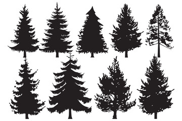 Christmas Tree Silhouette vectors