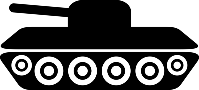 Tank war army icon military concept for graphic design, logo, web site, social media, mobile app, ui illustration