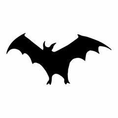 black silhouette of a bat