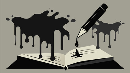 The ink from the pen drips like creating an ominous aura as it spells out chilling threats on the page..