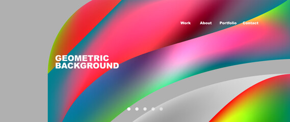 The geometric background features a colorfulness of pink, violet, magenta, and electric blue. The intricate pattern and tints and shades create a vibrant art piece