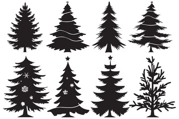 christmas trees set