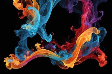 abstract colorful smoke