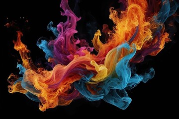 abstract colorful smoke