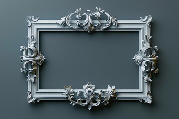 Design a captivating mockup frame featuring intricate details and a sense of depth in a 3D render, ensuring the essence of elegance and sophistication