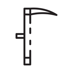 Farm Gardening Scythe Line Icon