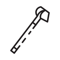 Farm Gardening Hoe Line Icon
