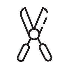 Gardening Scissors Tool Line Icon