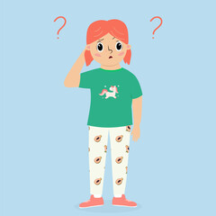 girl and question, surprised face
