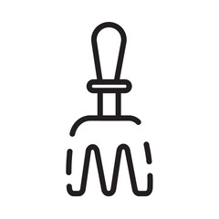 Plant Fork Tools Line Icon