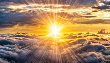 Golden Sunburst on Dark Background