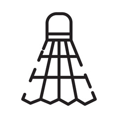 Badminton Fitness Game Line Icon
