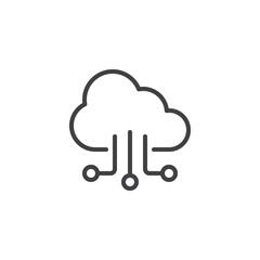 Cloud Computing line icon