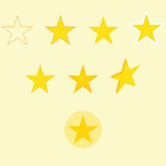 Vector illustration Icon Pack editable rating star icon pack