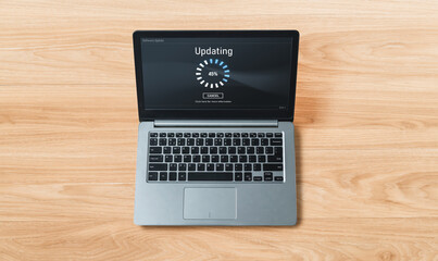 Software update on computer for modish version of device software upgrade