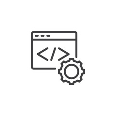 Fototapeta premium Coding or programming line icon